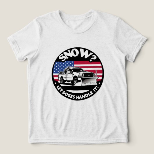 雪に覆われたアートを鳩に任せる トライブレンドＴシャツ (デザイン正面)