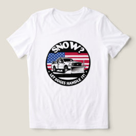 雪に覆われたアートを鳩に任せる トライブレンドTシャツ