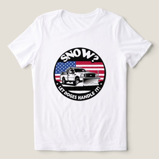 雪に覆われたアートを鳩に任せる トライブレンドＴシャツ (デザイン正面)