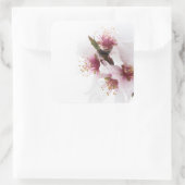 雪に覆われたアーモンドの木の花 スクエアシール (バッグ)