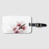 雪に覆われたアーモンドの木の花 ラゲッジタグ (正面横)