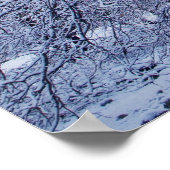 雪に覆われたエルキャピタンに朝日が差す ポスター (角)