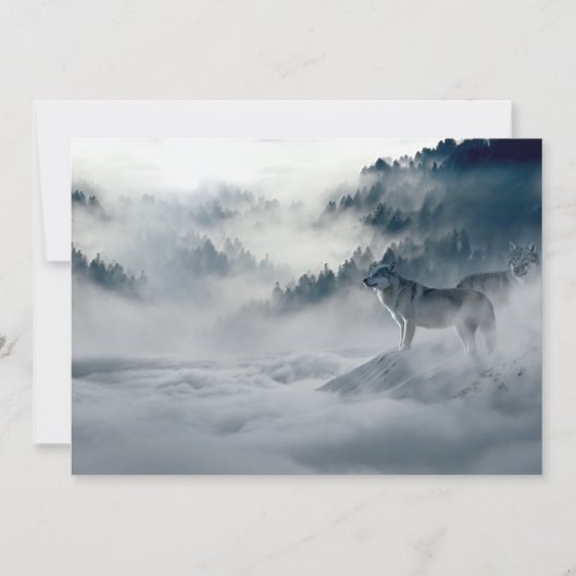 雪に覆われたオオカミ (正面)