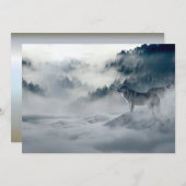 雪に覆われたオオカミ (正面/裏面)