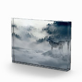 雪に覆われたオオカミ フォトブロック (右)
