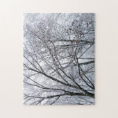 雪に覆われたオークの木の冬の写真 ジグソーパズル (縦)