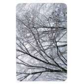雪に覆われたオーク材 マグネット (縦)