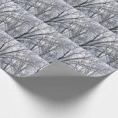 雪に覆われたオーク材 ラッピングペーパー (角)