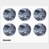 雪に覆われたガイスラー山脈 ラウンドシール (シート)