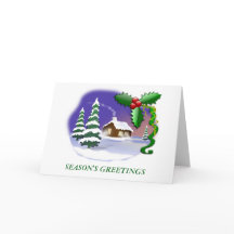 雪に覆われたキャビンと木