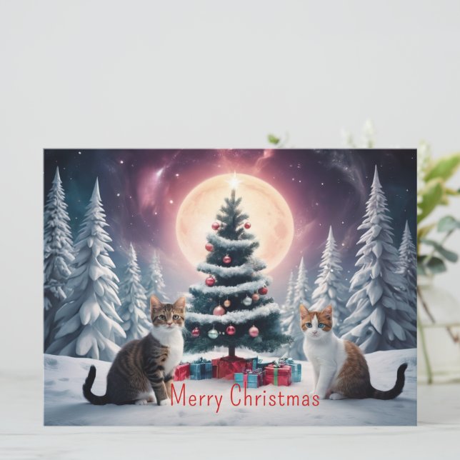 雪に覆われたクリスマスツリー (スタンド正面)