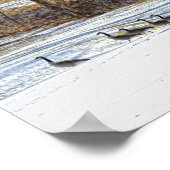 雪に覆われたゴルフ場でカナダガチョウ ポスター (角)