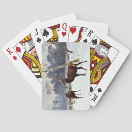 雪に覆われたシカとシカ トランプ