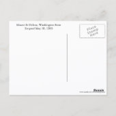 雪に覆われたセントヘレンズ山の旅行 ポストカード (裏面)