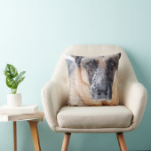 雪に覆われたドイツの羊飼い クッション (椅子)