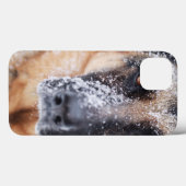 雪に覆われたドイツの羊飼い Case-Mate iPhoneケース (裏面 (横))