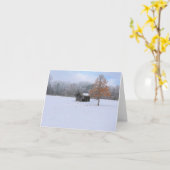 雪に覆われたパドック カード (黄色い花)