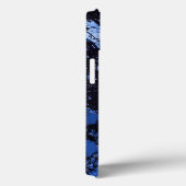 雪に覆われたモミの木と夜の海の海岸の上の月 Case-Mate iPhoneケース (裏面 / 右)