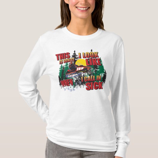 雪に覆われたユーモアが病気を呼び掛ける Tシャツ (正面)