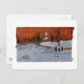 雪に覆われたランドスケープ葉書の居心地の良い家 ポストカード (正面/裏面)