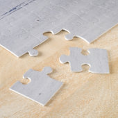 雪に覆われた丘の上のベンチ ジグソーパズル (側面)