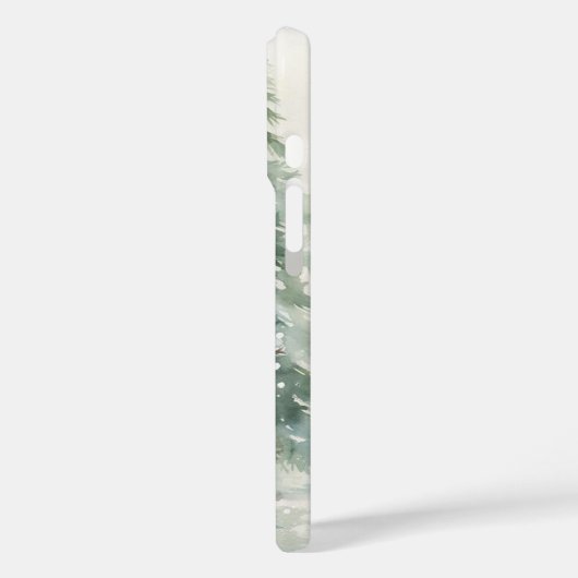 雪に覆われた冬の中に立っている陽気な雪だるま Case-Mate iPhoneケース (裏面 / 左)