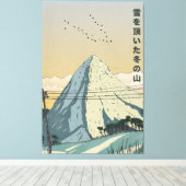 雪に覆われた冬の山 キャンバスプリント (インサイチュ (ウッドフロア))