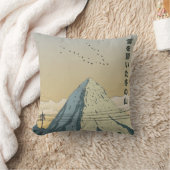 雪に覆われた冬の山 クッション (ブランケット)