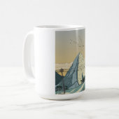 雪に覆われた冬の山 コーヒーマグカップ (正面左)