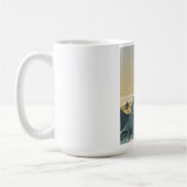雪に覆われた冬の山 コーヒーマグカップ (左)