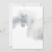 雪に覆われた冬の木々山の雪結婚 | 招待状 (裏面)