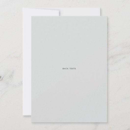 雪に覆われた冬の森の森の赤ちゃんシャワー 招待状 (裏面)