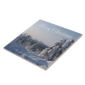 雪に覆われた冬の風景クリスマス タイル (側面)