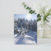 雪に覆われた冬の風景2 ポストカード (スタンド正面)