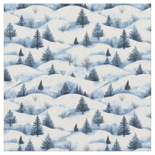 雪に覆われた冬の風景 ファブリック (クローズアップ)