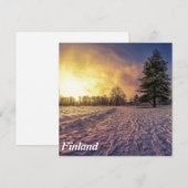 雪に覆われた冬季公園の夕日 (正面/裏面)