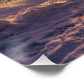 雪に覆われた冬季公園の夕日 ポスター (コーナー)