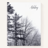 雪に覆われた名前をカスタムする ノートブック (正面)