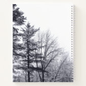 雪に覆われた名前をカスタムする ノートブック (裏面)