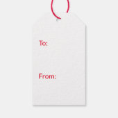 雪に覆われた夜景の贈り物ラベル ギフトタグ (裏面)