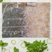 雪に覆われた大きな鹿のおしぼり キッチンタオル (折り畳み)