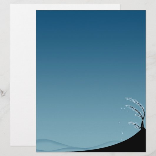 雪に覆われた季節の風景 (正面/裏面)