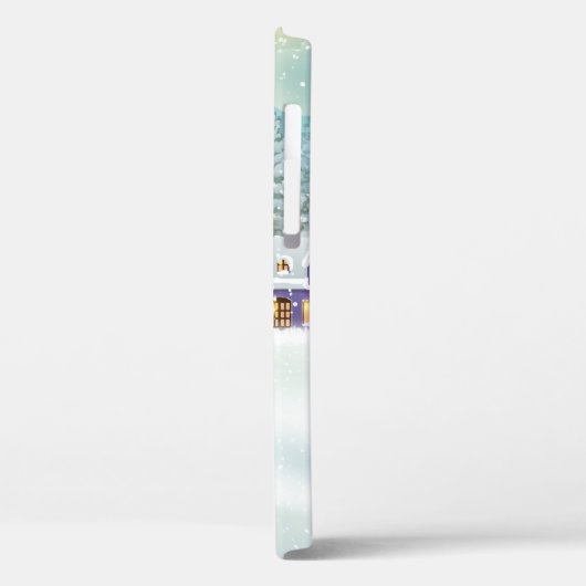 雪に覆われた家々を持つ村の冬の風景 Case-Mate iPhoneケース (裏面 / 左)