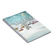 雪に覆われた家のある村の冬景色 ノートブック (右側)