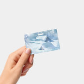 雪に覆われた屋根の森 バッジ (手持ち)