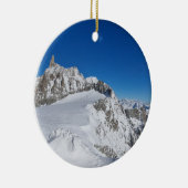 雪に覆われた山のクリスマスツリーオーナメント セラミックオーナメント (右)