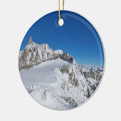 雪に覆われた山のクリスマスツリーオーナメント セラミックオーナメント (左)
