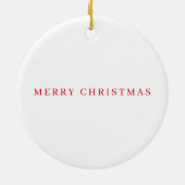 雪に覆われた山のクリスマスツリーオーナメント セラミックオーナメント (裏面)