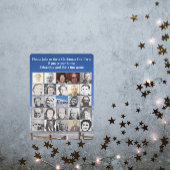 雪に覆われた山の写真と家族のビンゴカード