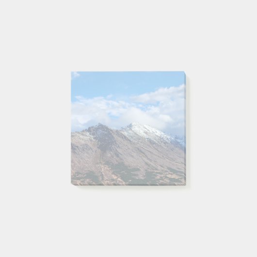 雪に覆われた山の風景 ポストイット (正面)